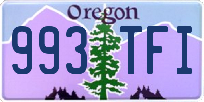 OR license plate 993TFI