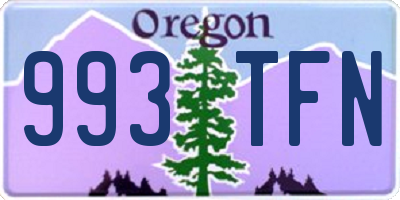 OR license plate 993TFN