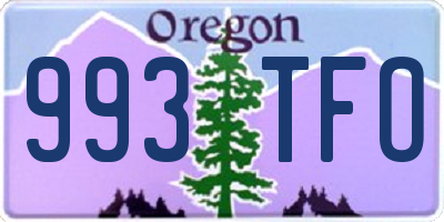 OR license plate 993TFO