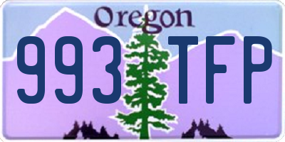 OR license plate 993TFP