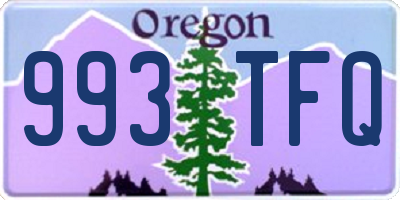 OR license plate 993TFQ