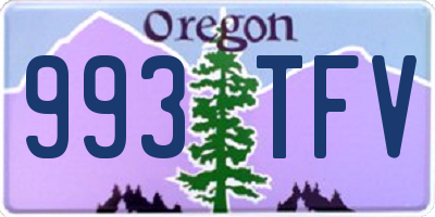 OR license plate 993TFV