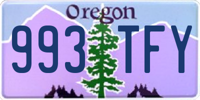 OR license plate 993TFY