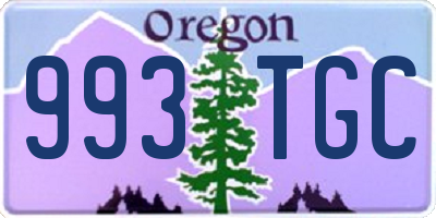 OR license plate 993TGC