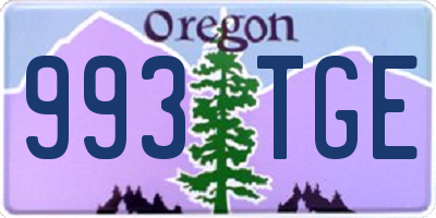 OR license plate 993TGE