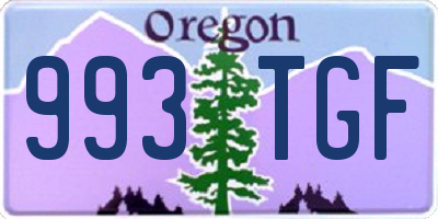 OR license plate 993TGF