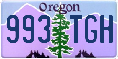 OR license plate 993TGH