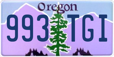 OR license plate 993TGI