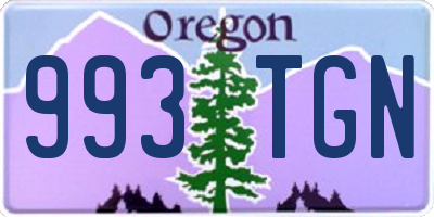 OR license plate 993TGN