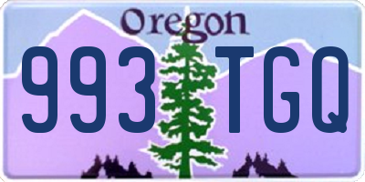 OR license plate 993TGQ