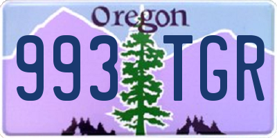 OR license plate 993TGR