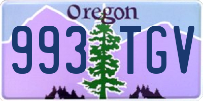 OR license plate 993TGV