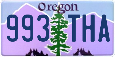 OR license plate 993THA