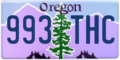 OR license plate 993THC