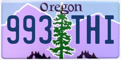 OR license plate 993THI