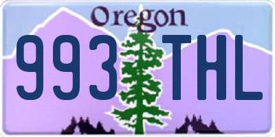 OR license plate 993THL