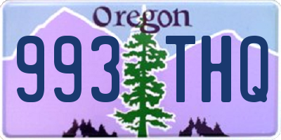 OR license plate 993THQ