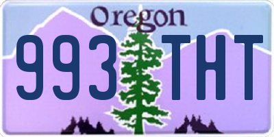 OR license plate 993THT