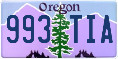 OR license plate 993TIA