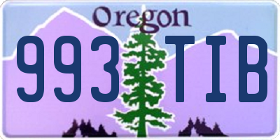 OR license plate 993TIB