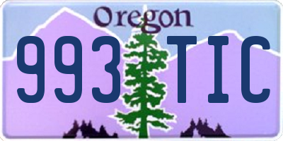 OR license plate 993TIC