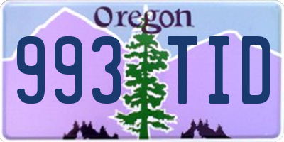 OR license plate 993TID