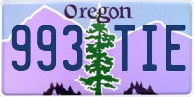 OR license plate 993TIE