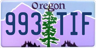 OR license plate 993TIF