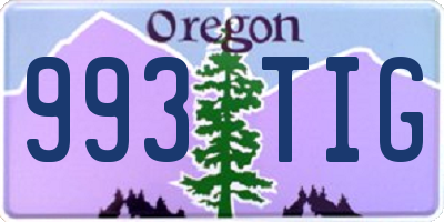 OR license plate 993TIG