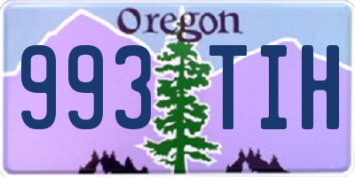 OR license plate 993TIH