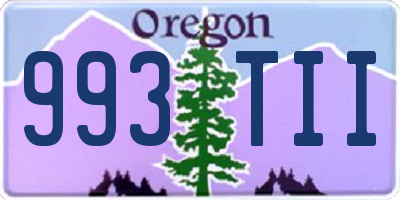 OR license plate 993TII