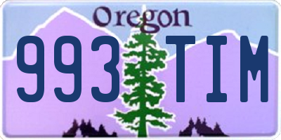 OR license plate 993TIM