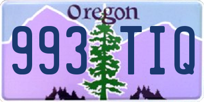 OR license plate 993TIQ