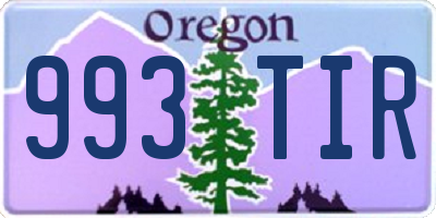 OR license plate 993TIR