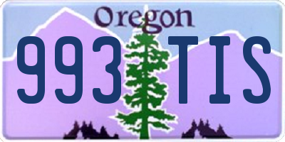 OR license plate 993TIS