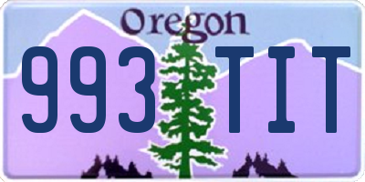 OR license plate 993TIT