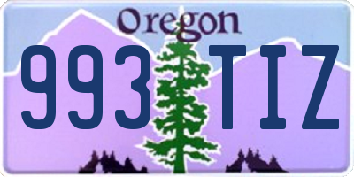 OR license plate 993TIZ