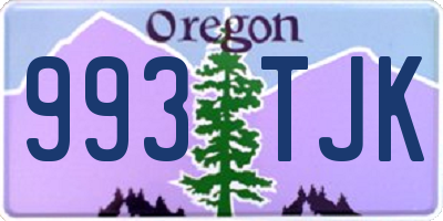 OR license plate 993TJK