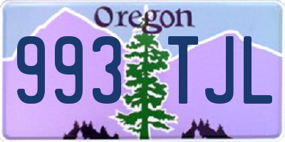 OR license plate 993TJL