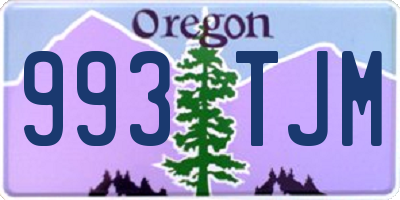 OR license plate 993TJM