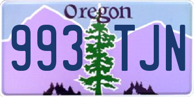 OR license plate 993TJN