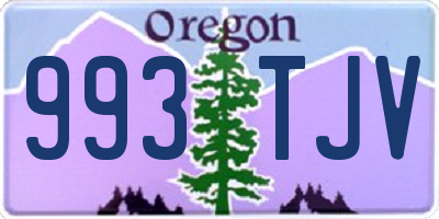 OR license plate 993TJV