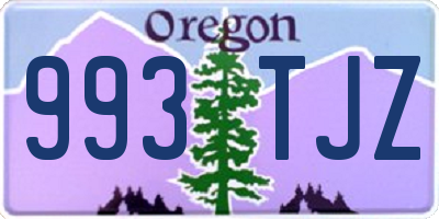 OR license plate 993TJZ