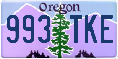 OR license plate 993TKE