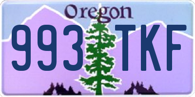 OR license plate 993TKF