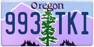 OR license plate 993TKI