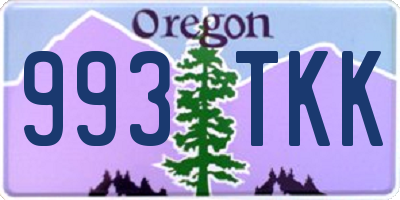 OR license plate 993TKK