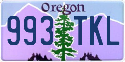 OR license plate 993TKL