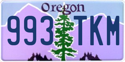 OR license plate 993TKM