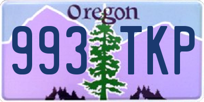 OR license plate 993TKP